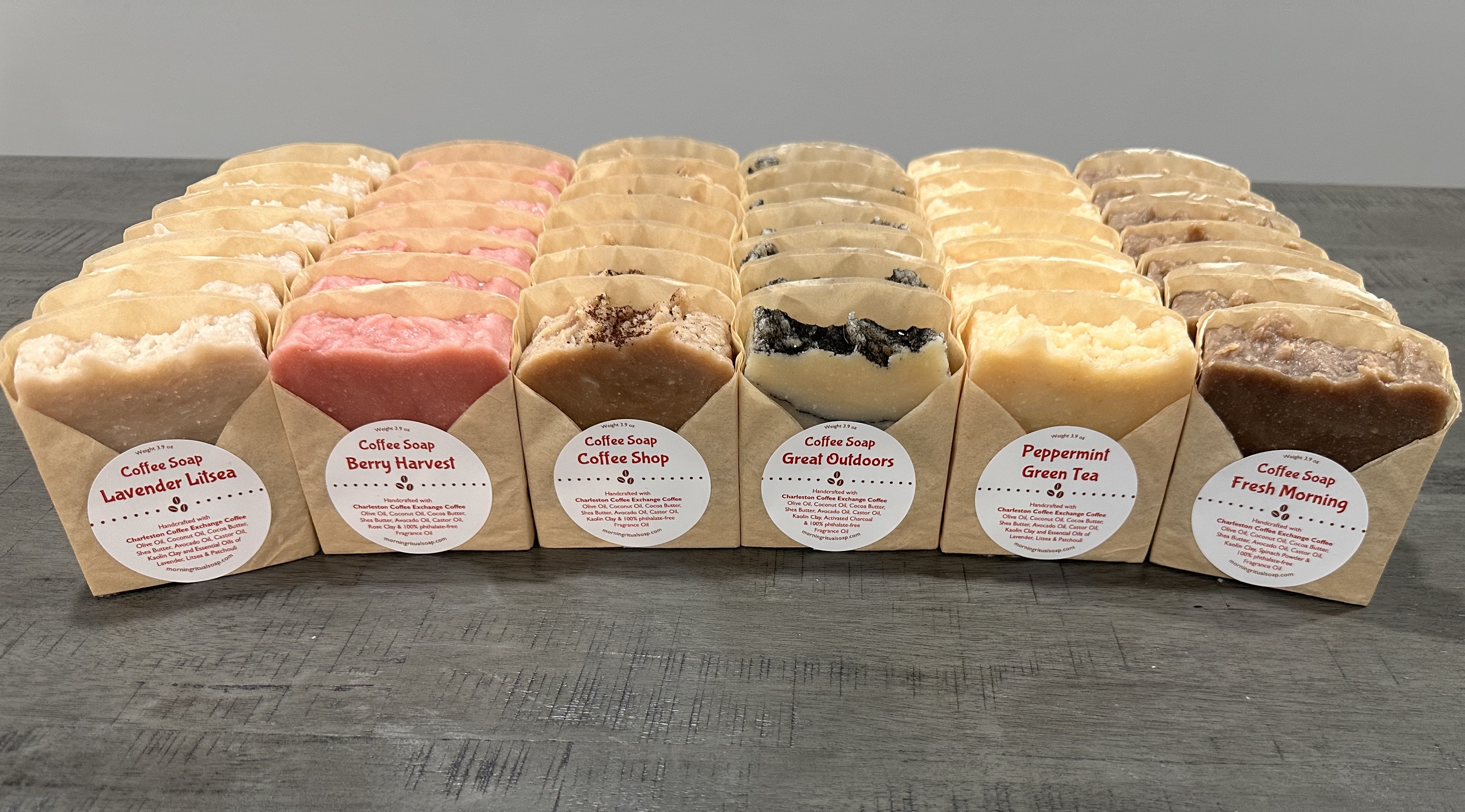 Soap bar with natural elements